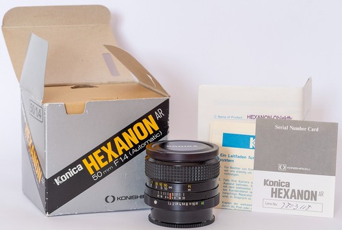 Konica hexanon 4 - ar, 1:1,4/50mm