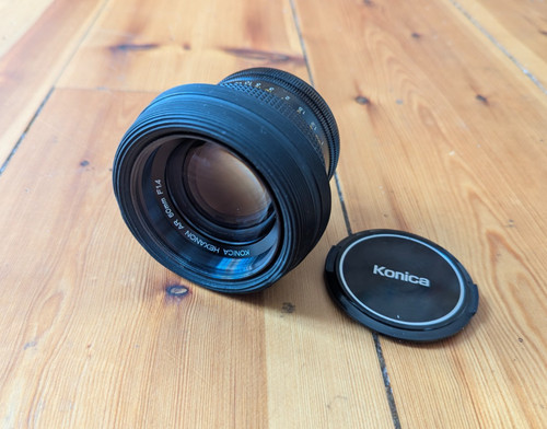 Konica hexanon 50mm 1 4 - ar, f/1.4